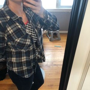 Blue and white flannel Size Smalll